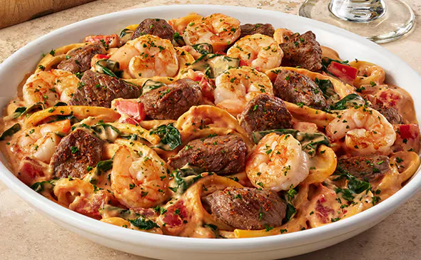 Calabrian Steak & Shrimp Bucatini